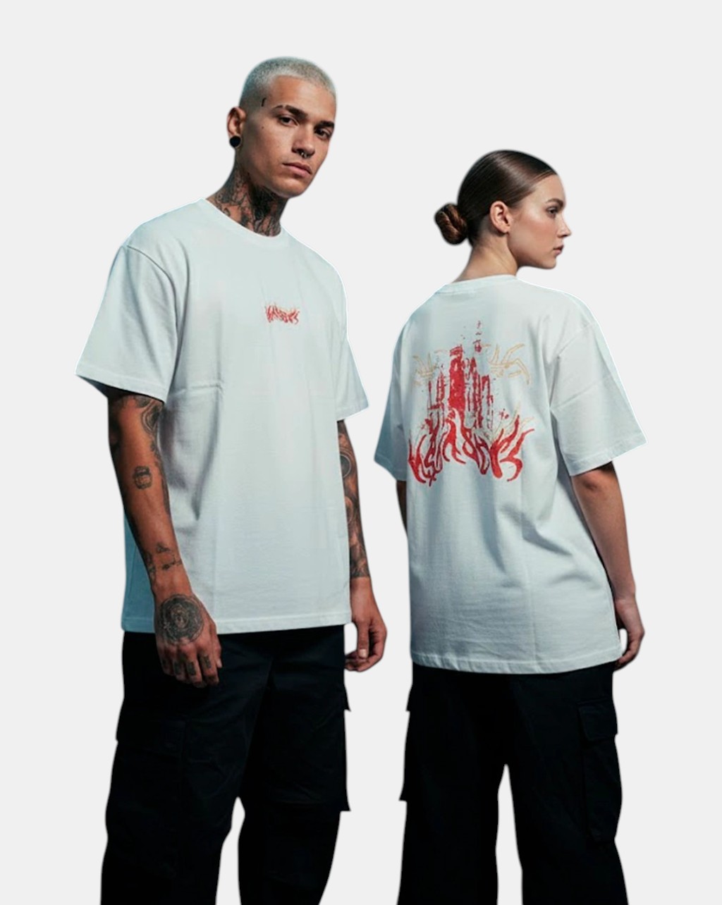 Remera Oversize Flames