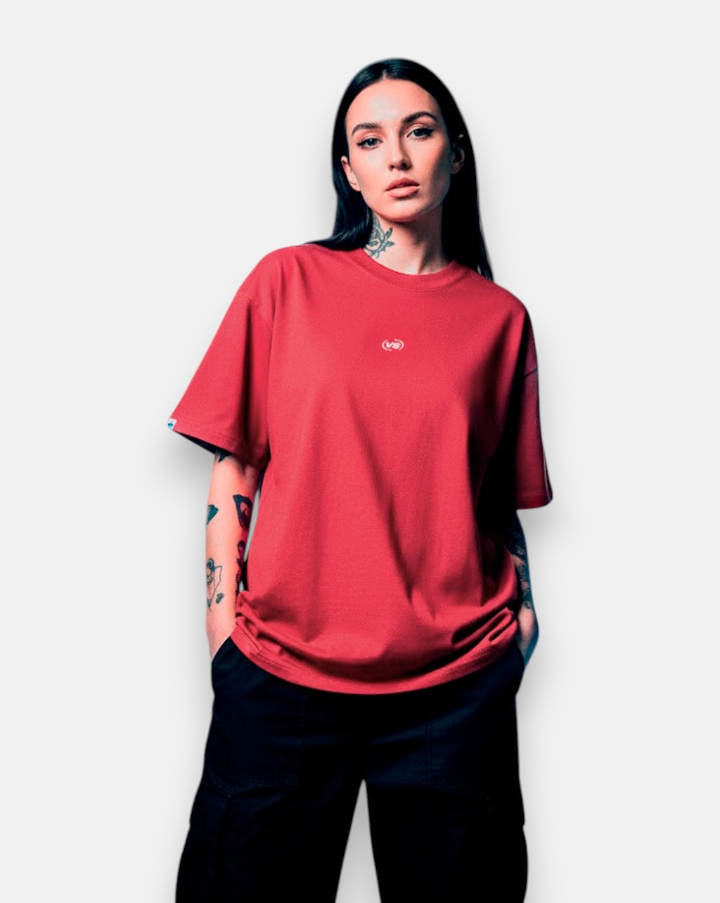 Remera Oversize Circle VS Roja