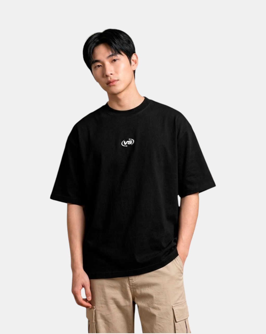 Remera Oversize Circle VS Negra