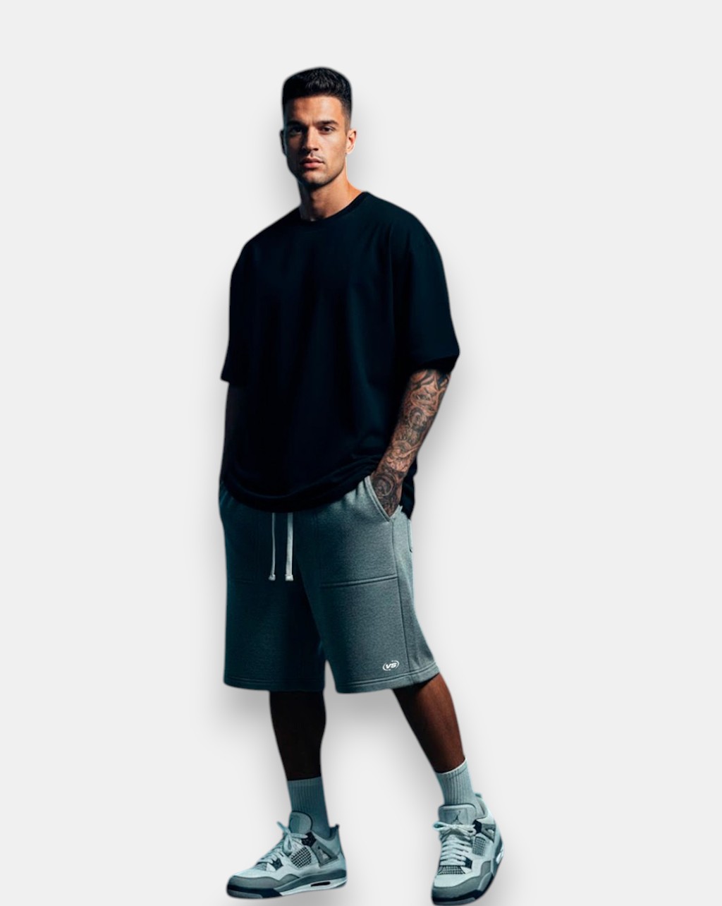 Bermuda Oversize Circle VS Gris