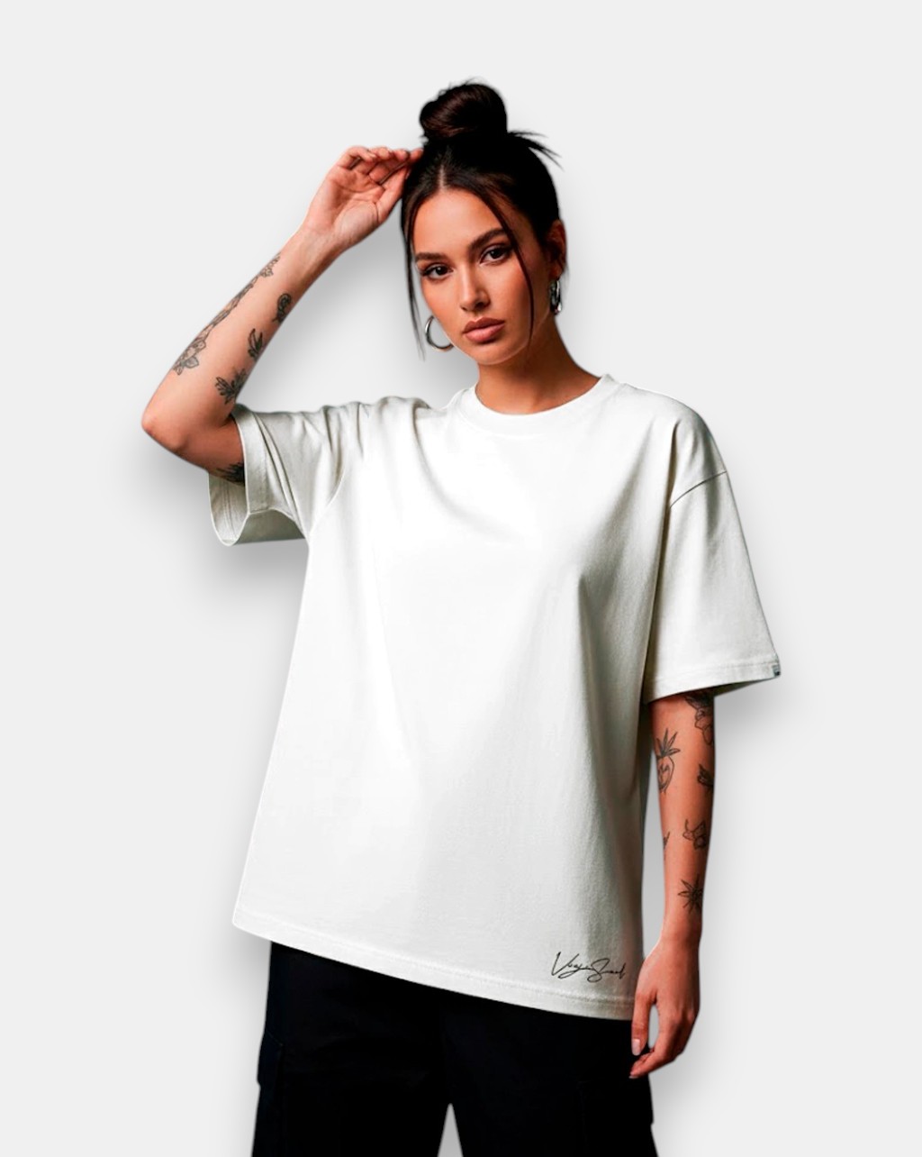 Remera Oversize Sign Blanca