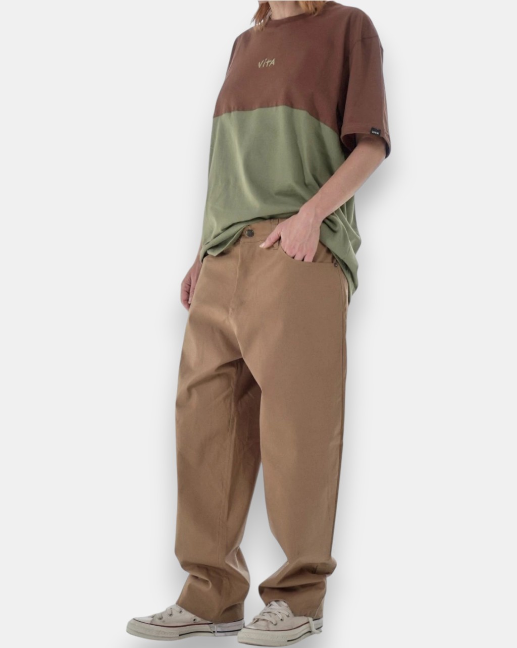 Pantalon Straight Atemporal Camel